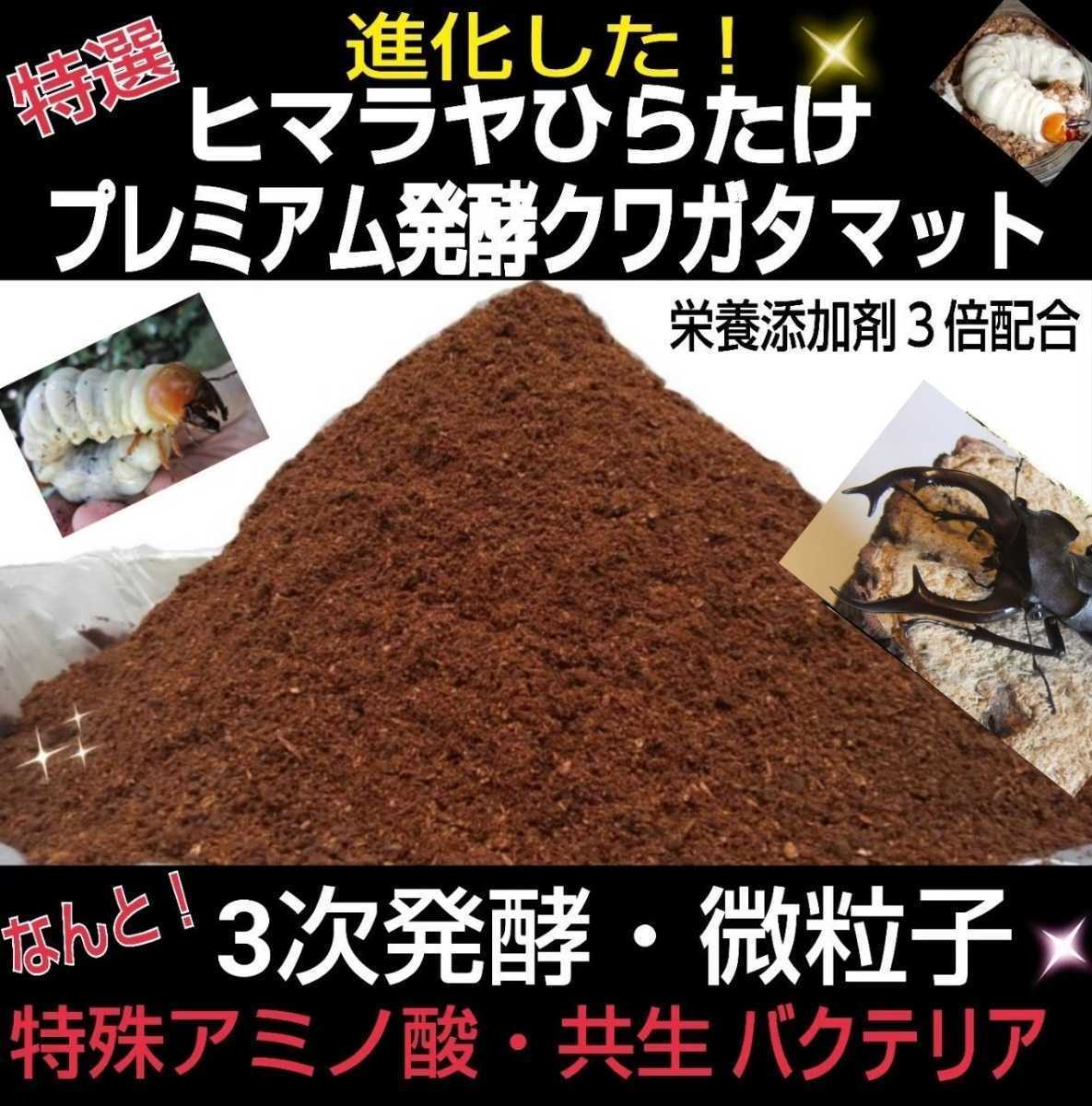 ミヤマ、ノコギリにお薦め！クワガタ幼虫を入れるだけ！便利！クリアボトル入りプレミアム発酵マット【6本】トレハロース・キトサン配合　