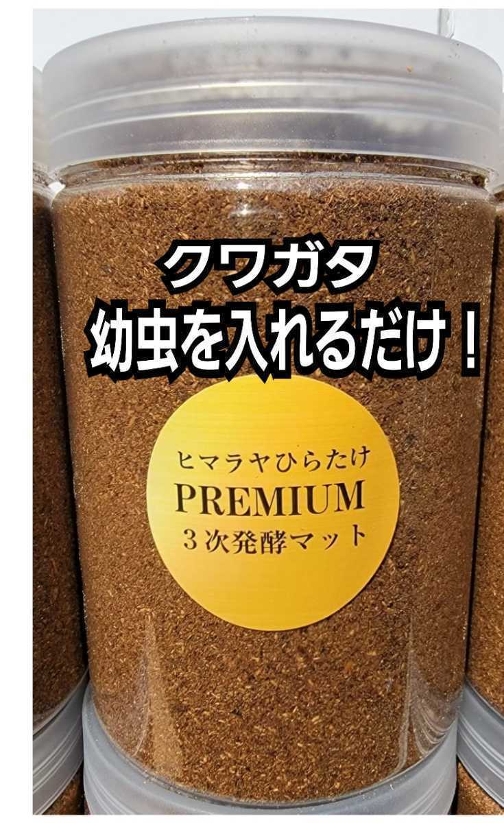 ミヤマ、ノコギリにお薦め！クワガタ幼虫を入れるだけ！便利！クリアボトル入りプレミアム発酵マット【12本】トレハロース、キトサン配合　_画像1