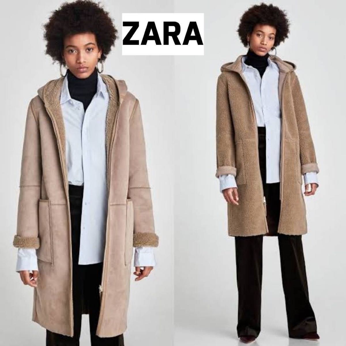 ZARA アウター ムートンコート - アウター