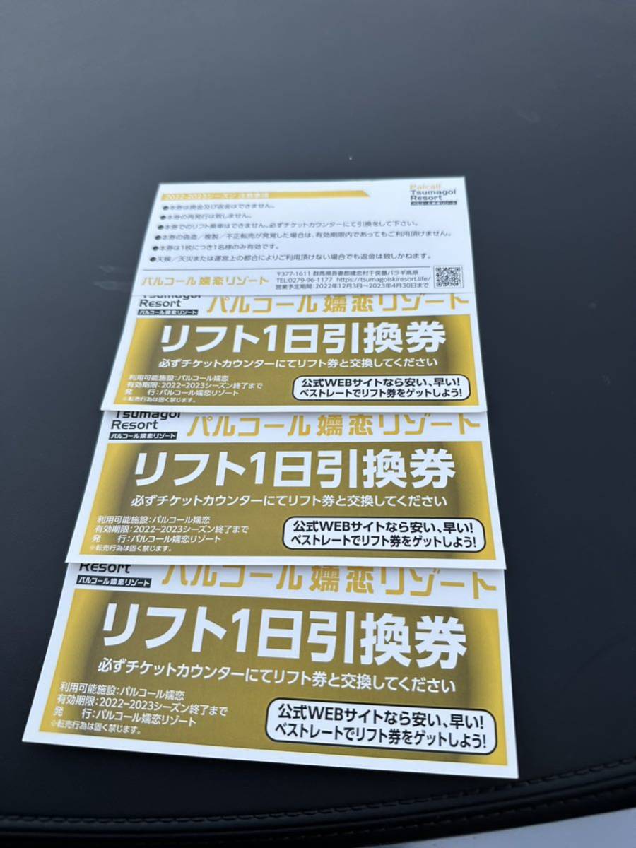パルコール嬬恋2022〜2023リフト1日引換券 4枚 オシャレ sandorobotics.com