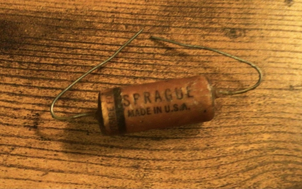  Vintage Sprague Wax.047 600v condenser new goods valuable ( single )( stock 1)
