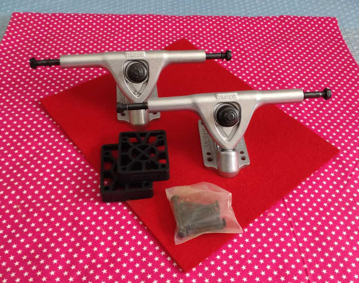 GRAVITY搭載 新品外しTriurnphカービングトラック前後<税込即決> HGS=177mm Triurnph+純正ライザーパット ビスSET!