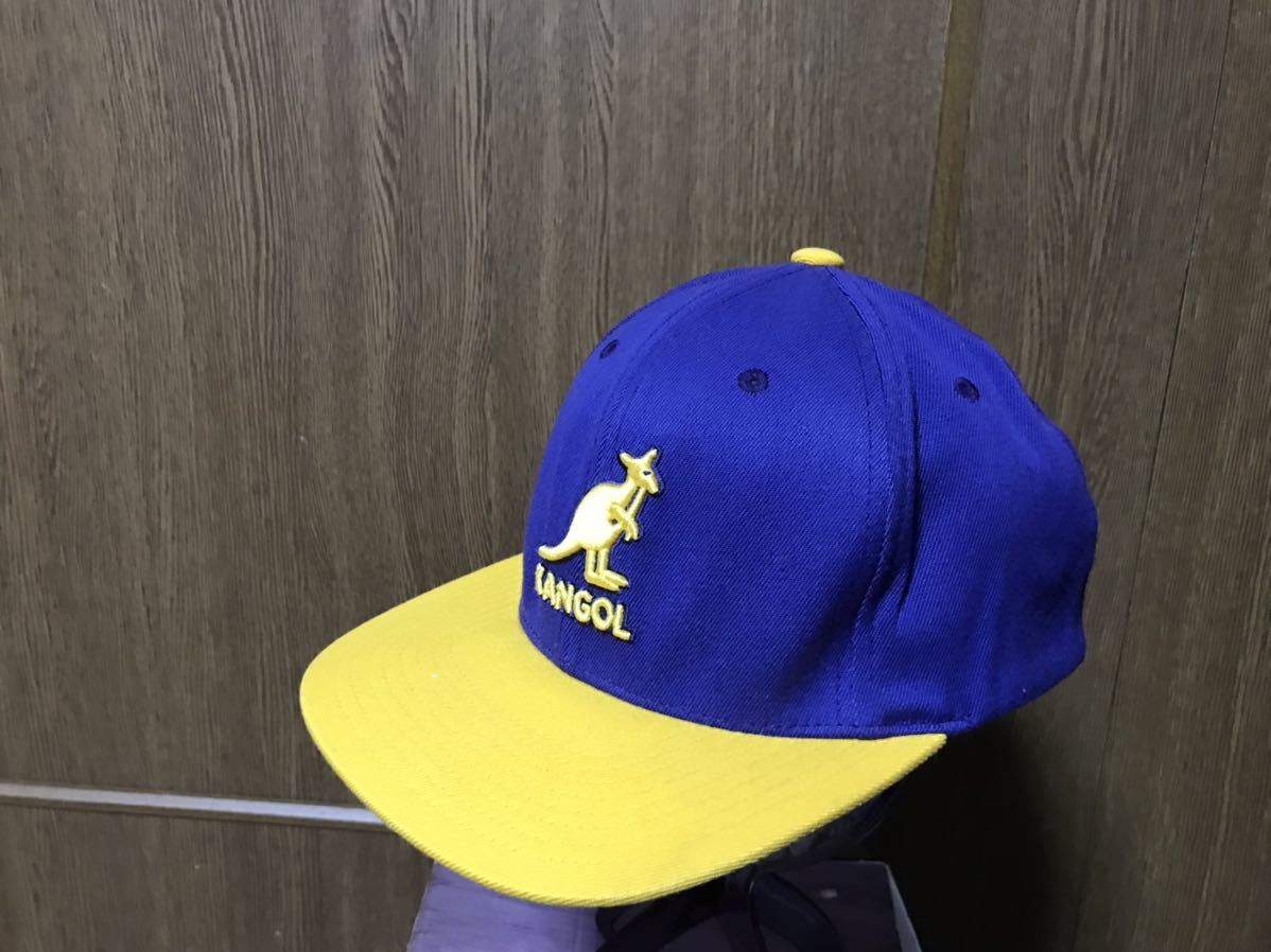  Kangol колпак шляпа лиловый & желтый мужской женский свободный размер KANGOL б/у товар 