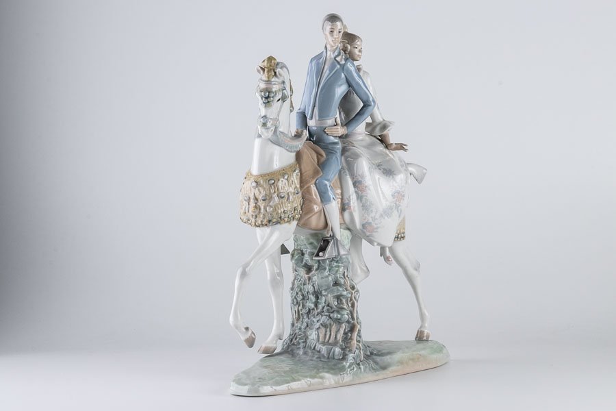 リヤドロ LLADRO 馬に乗った男女 磁器人形 フィギュリン アンティーク
