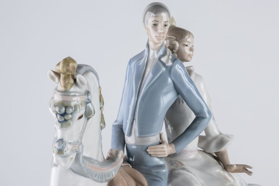 リヤドロ LLADRO 馬に乗った男女 磁器人形 フィギュリン アンティーク