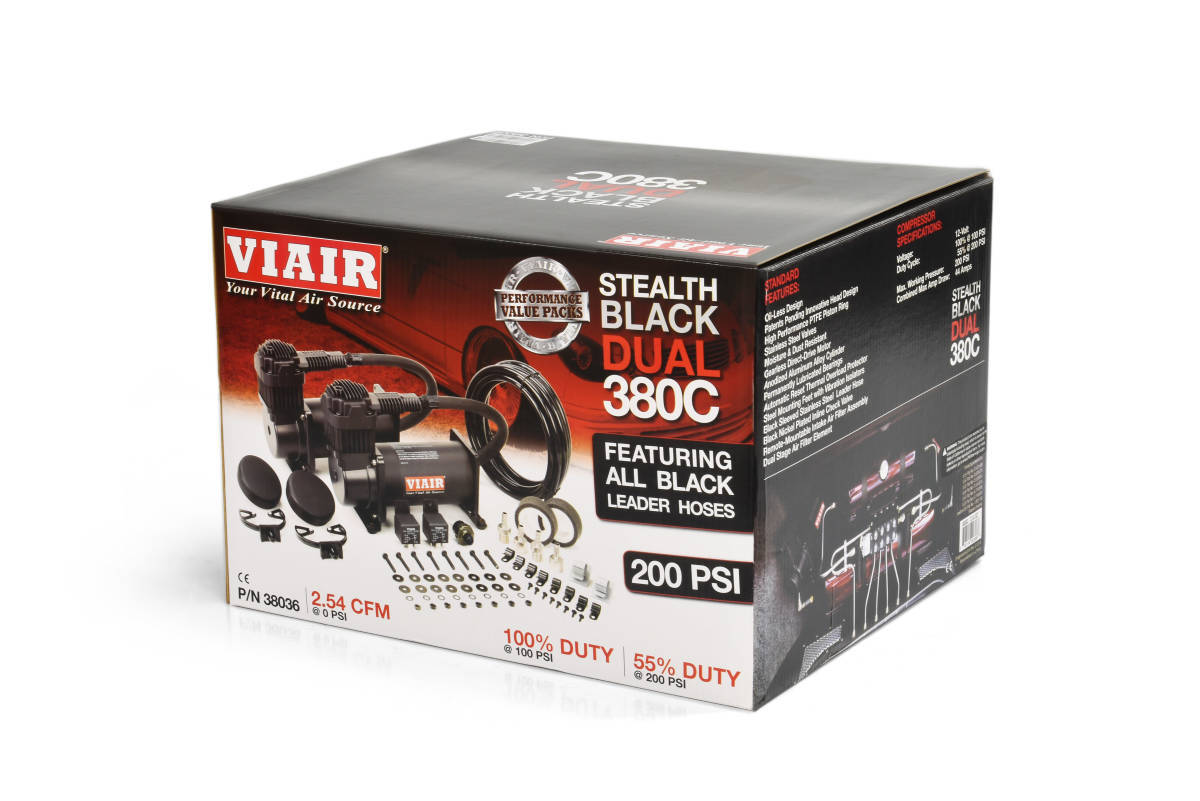 新品★VIAIR 380C BLACK DUAL PACK コンパクトハイパワー ハイスピード 2機1SET_画像1