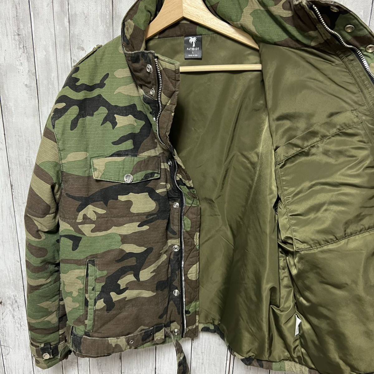 PATRIOT CAMO MOTO PUFFER JACKET迷彩ジャケット!-
