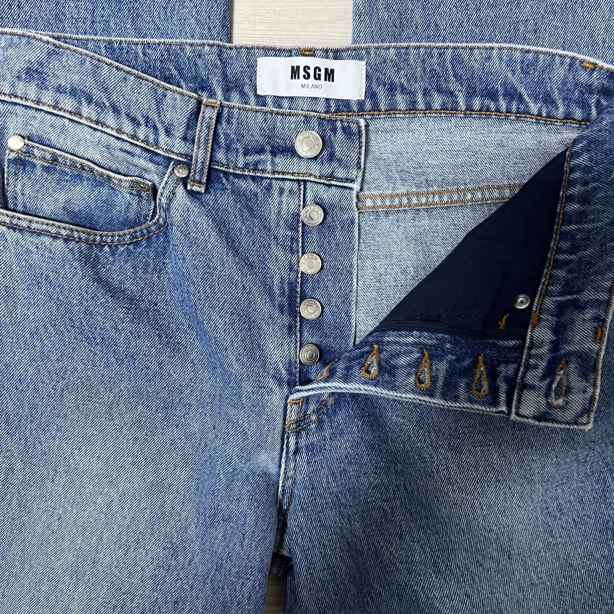 激安な 美品!MSGM 購入特典付き somatto ロゴプリントデニム