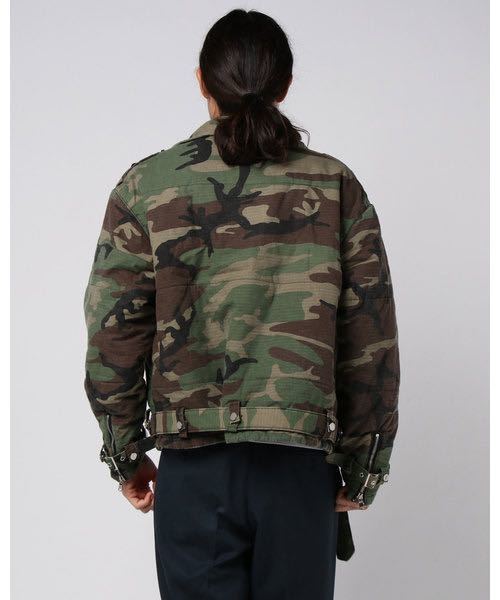 PATRIOT CAMO MOTO PUFFER JACKET迷彩ジャケット ライダースジャケット