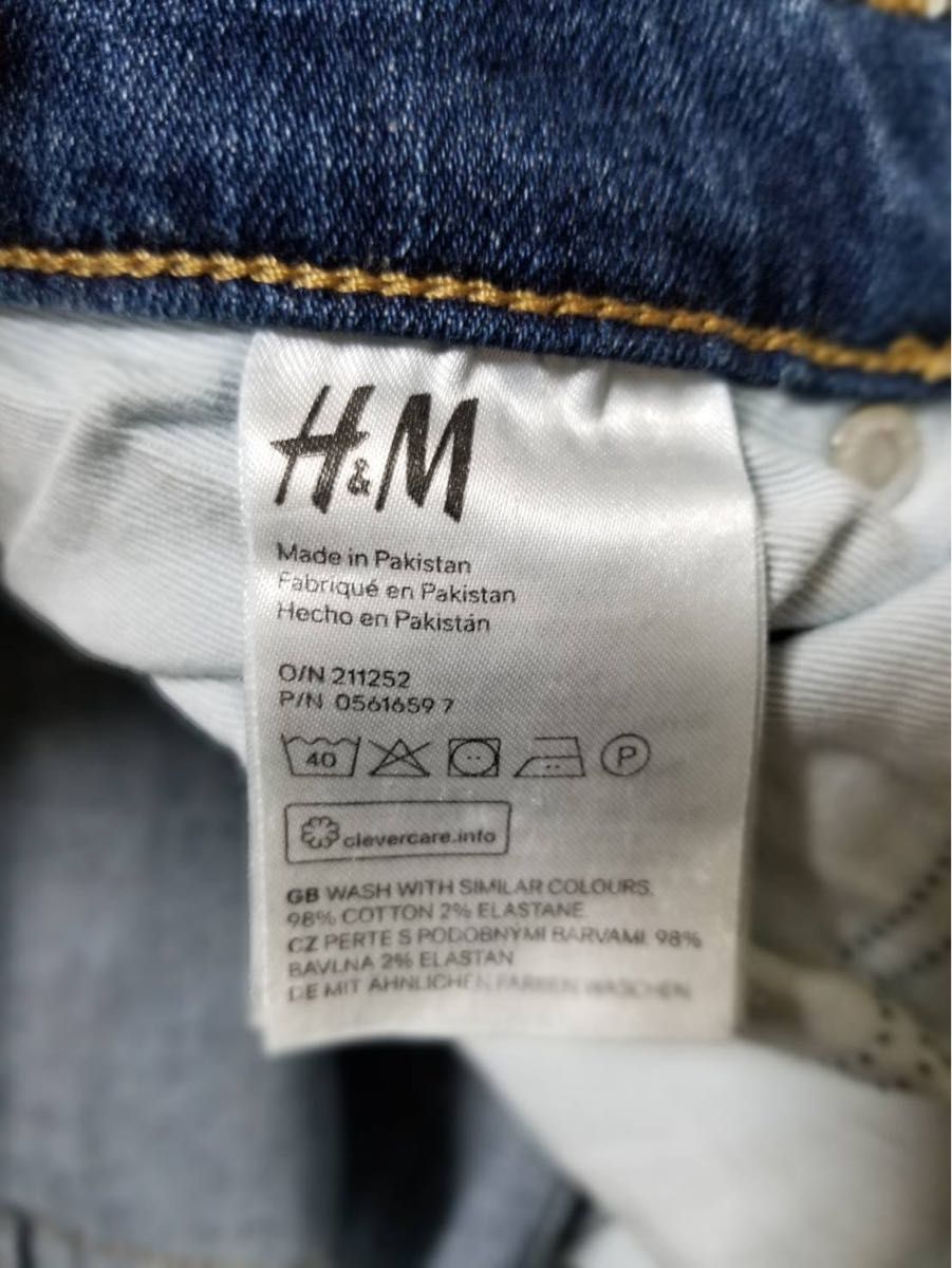 H&M デニムパンツ ダメージジーンズ|PayPayフリマ