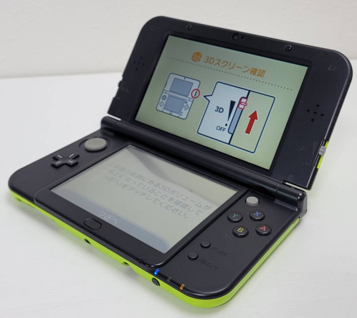 Newニンテンドー 3DS LL ライムブラックー 【訳あり】【ジャンク