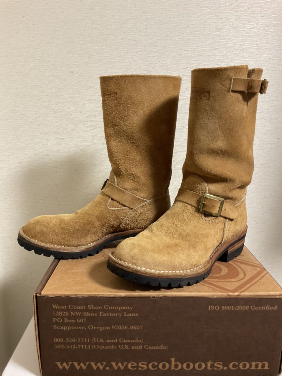 スペシャル!! WESCO 茶金 Burlap Rough Out BOSS ボス ウエスコ ラフアウト エンジニア ブーツ 旧ロゴ 仕様 美品_画像3