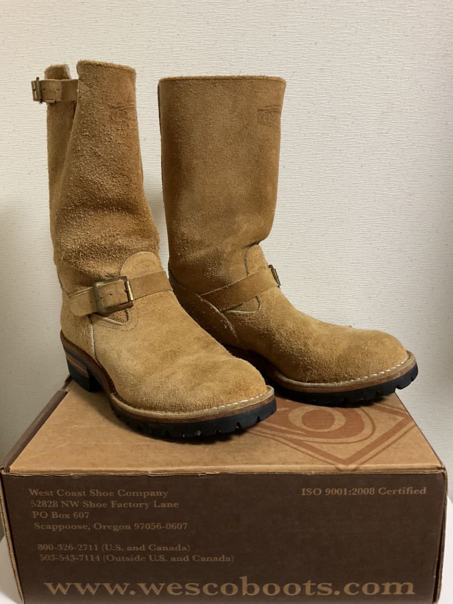 スペシャル!! WESCO 茶金 Burlap Rough Out BOSS ボス ウエスコ ラフアウト エンジニア ブーツ 旧ロゴ 仕様 美品_画像2