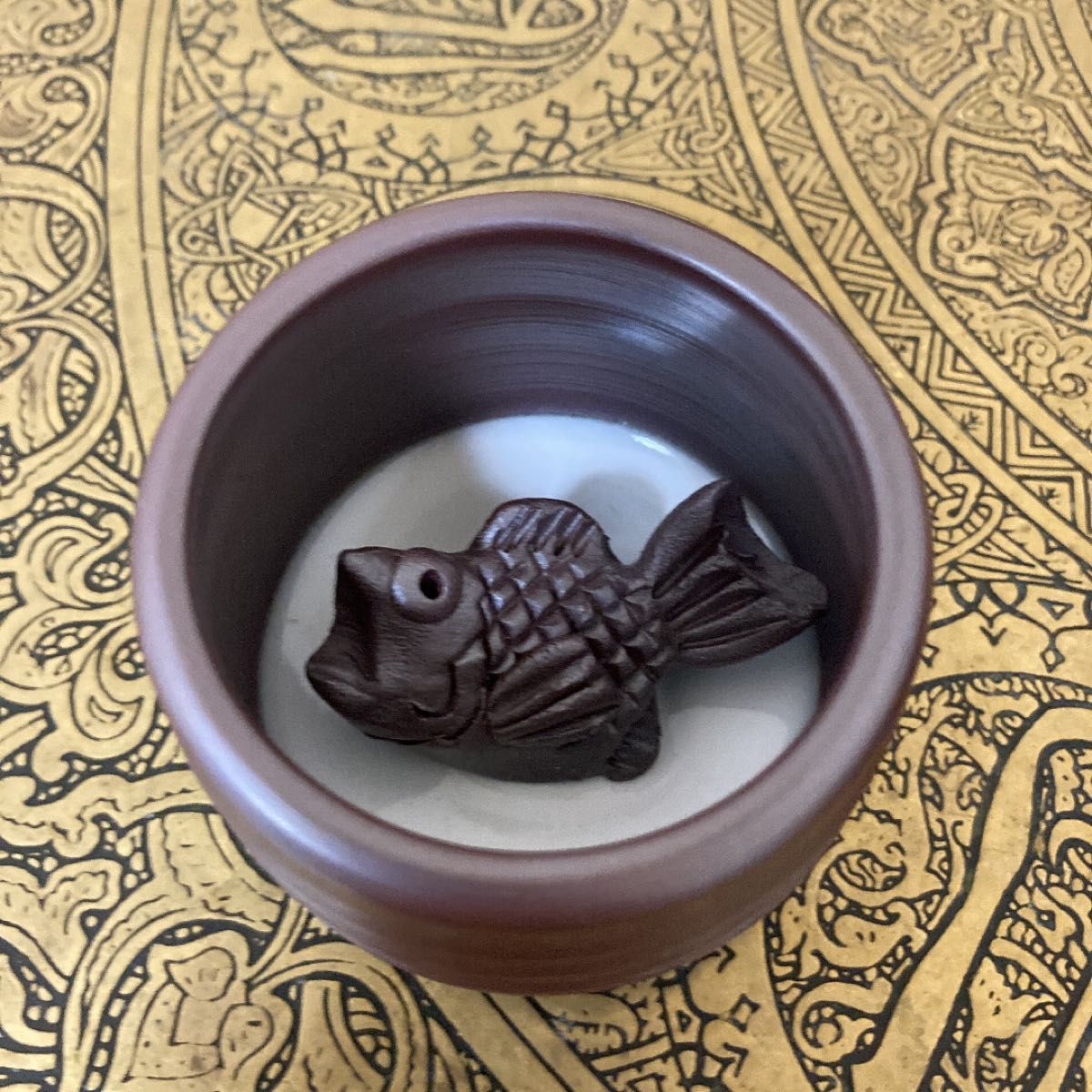 珍品☆ 市川祥司 四日市 伝統工芸品 万古焼 萬古焼 海鮮ぐい呑み揃 5個セット 酒器