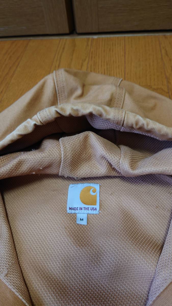 ◎carhartt アクティブジャケット ブラウンダック ワークジャケット カーハート 希少USA製 USサイズM　日本サイズXL相当_画像4