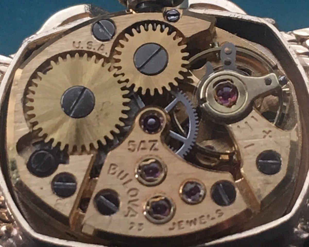  Broba / BULOVA 8P diamond натуральный камень Gold 14 золотой Vintage наручные часы женский античный механический завод тип american Vintage 79128