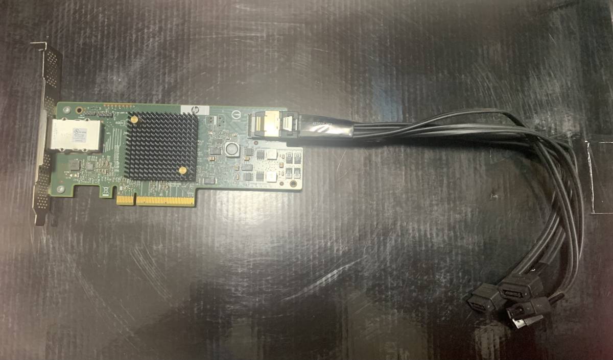 LSI SAS 9217-4i4e Host Bus Adapter PCIe ケーブル付 RAIDカード_画像1