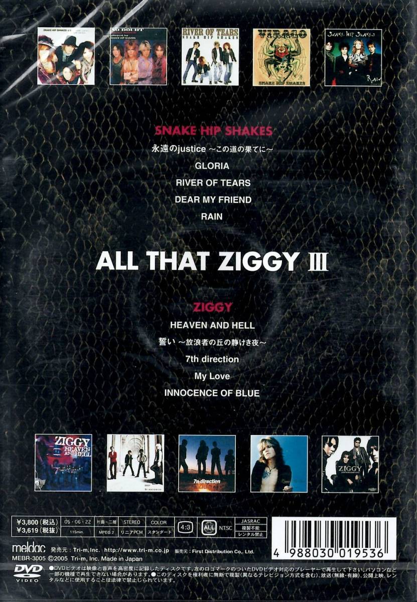 【新品DVD】ALL THAT ZIGGY III-SNAKE HIP SHAKES~ZIGGY- / ZIGGY_画像2