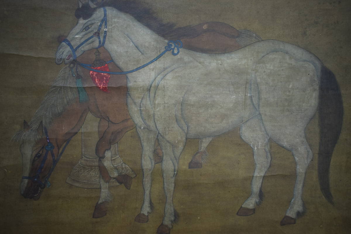 [ genuine work ]//../ horse map / China .?/ large scale / cloth sack shop hanging scroll HJ-928