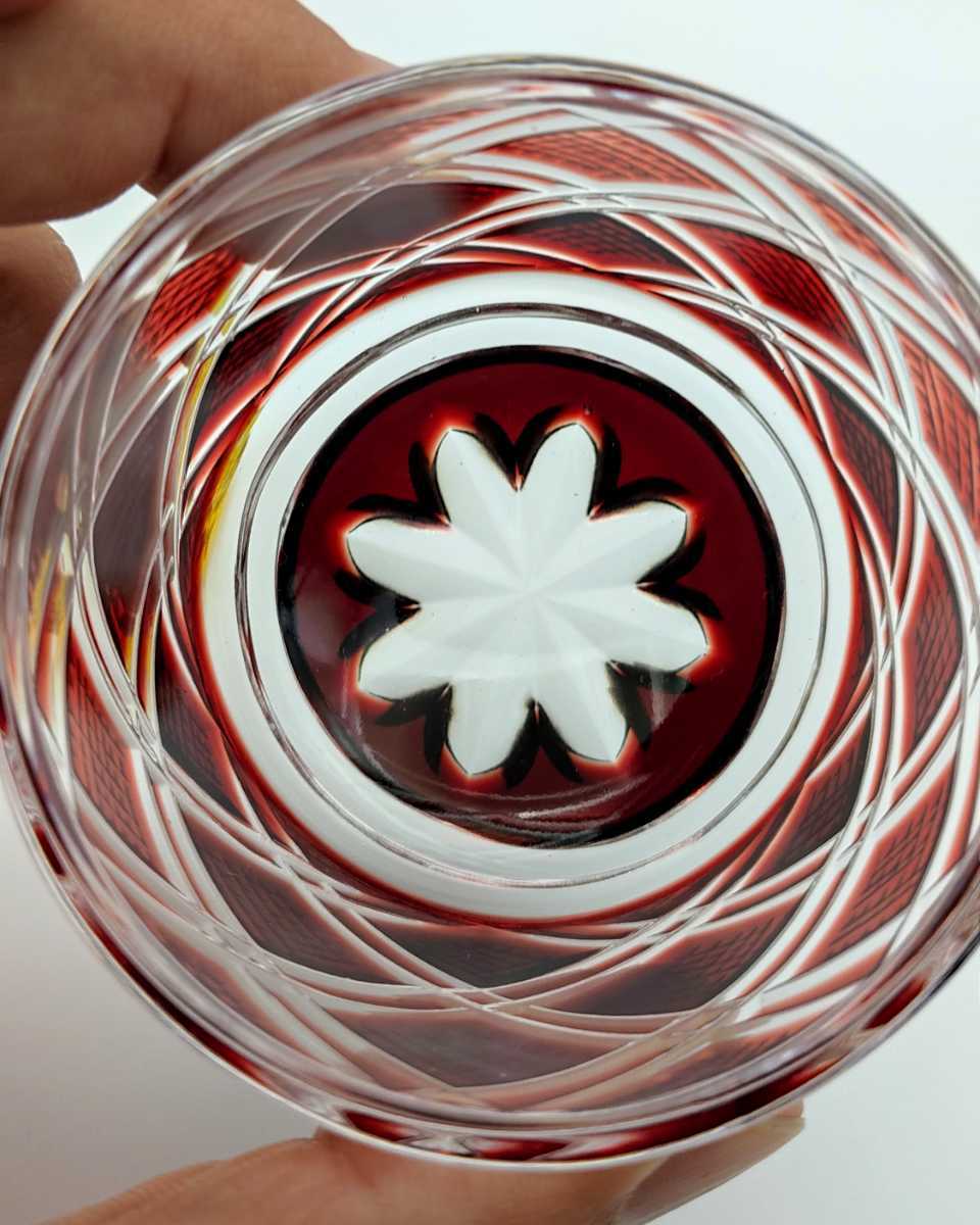 美品☆薩摩切子 ペア猪口(切子、江戸切子、薩摩切子) | inmarco.ae