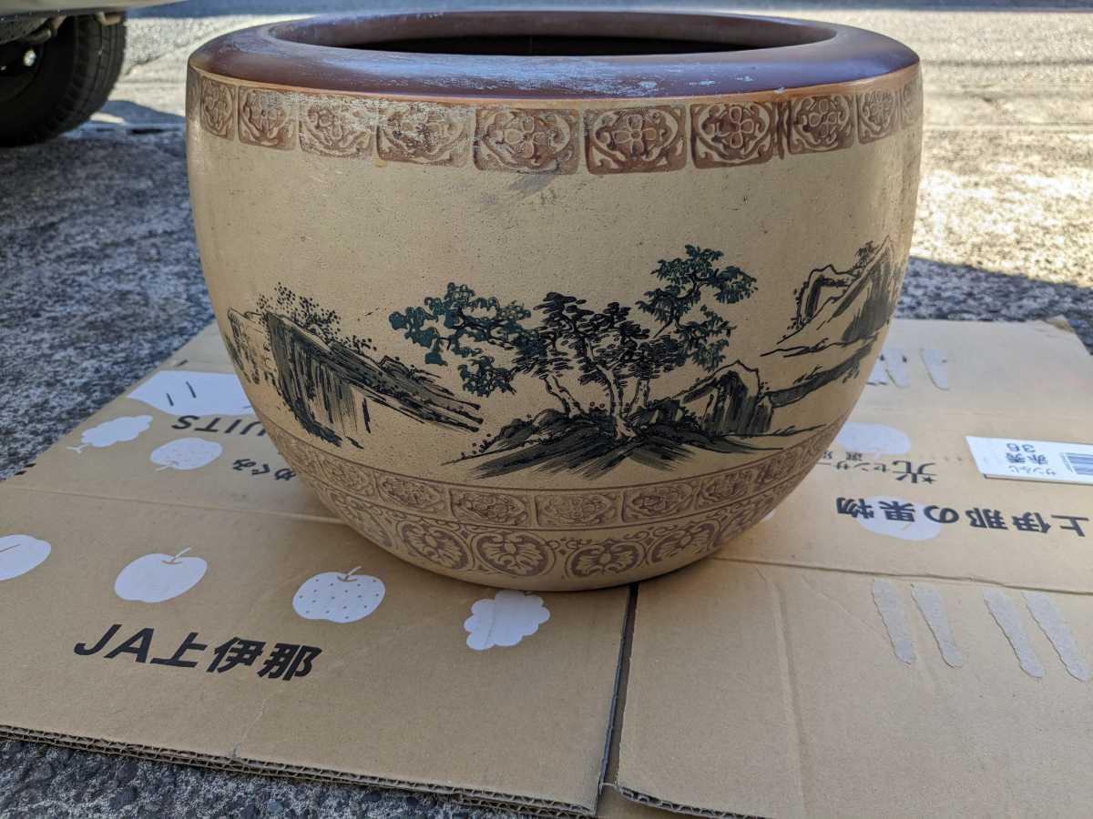 火鉢 中国 古い  直径40センチ 高さ28センチ 植木鉢  の画像1