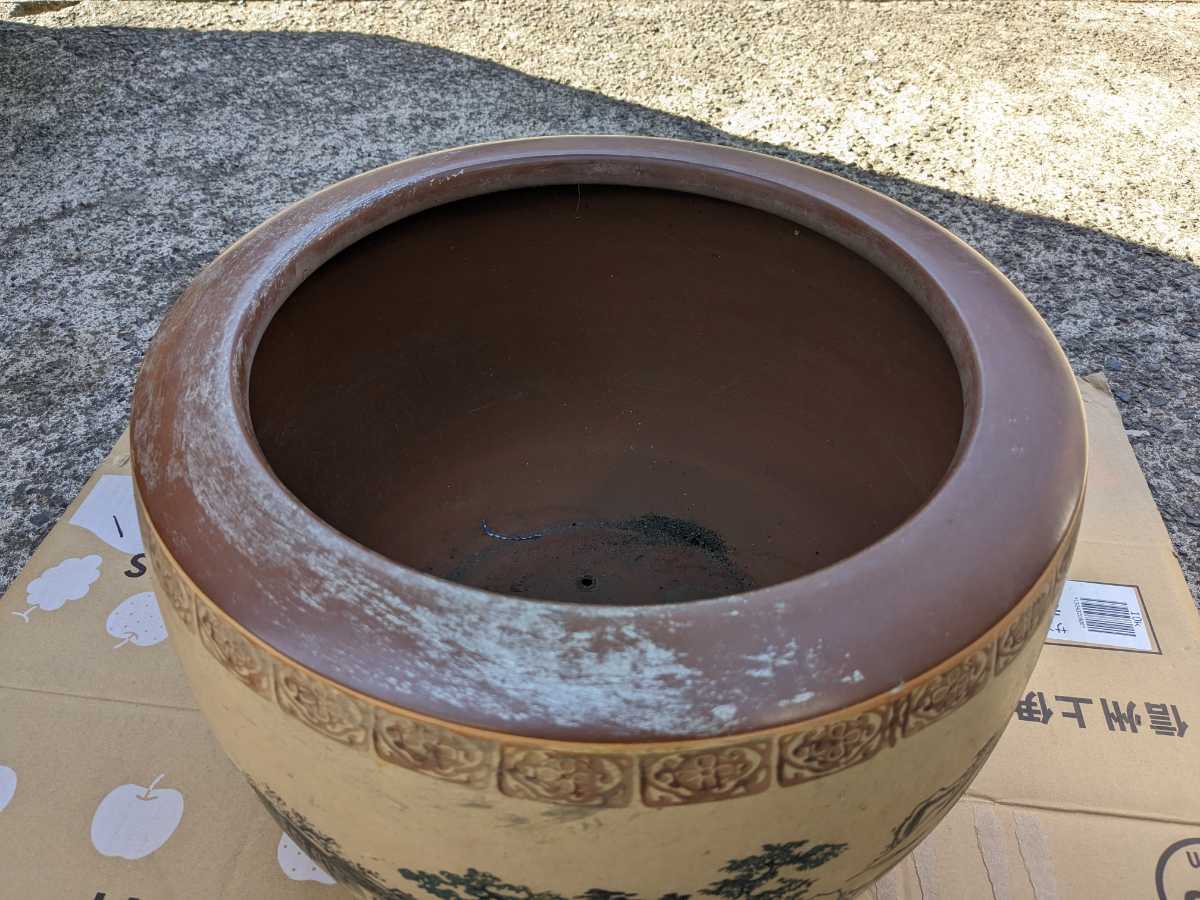 火鉢 中国 古い  直径40センチ 高さ28センチ 植木鉢  の画像6