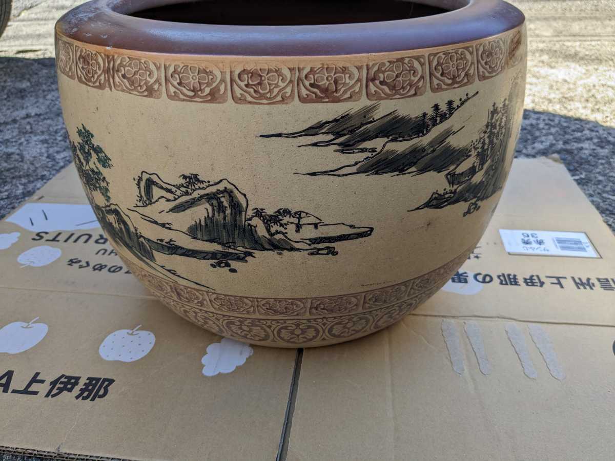 火鉢 中国 古い  直径40センチ 高さ28センチ 植木鉢  の画像2