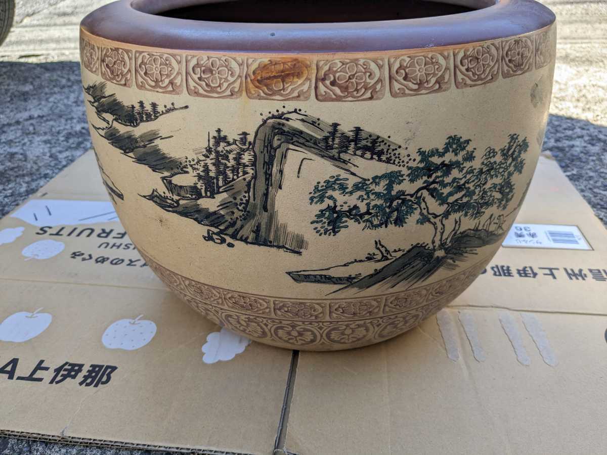 火鉢 中国 古い  直径40センチ 高さ28センチ 植木鉢  の画像3