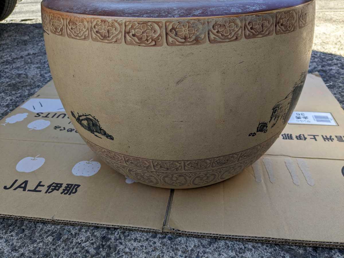 火鉢 中国 古い  直径40センチ 高さ28センチ 植木鉢  の画像5