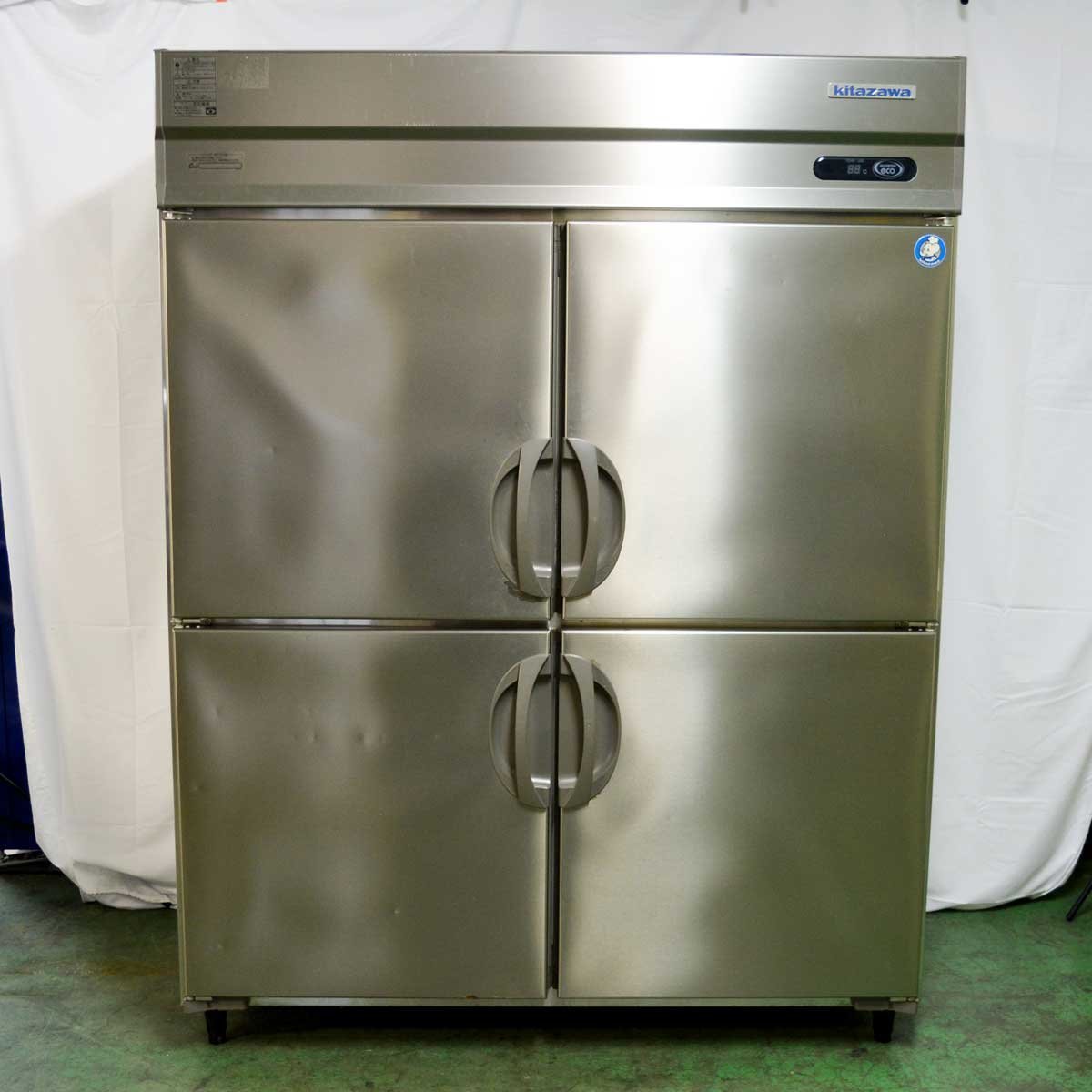 業務用 北沢産業（フクシマ） タテ型冷蔵庫 4ドア KARD-150RM-F W1490×D800×H1950 中古★94020
