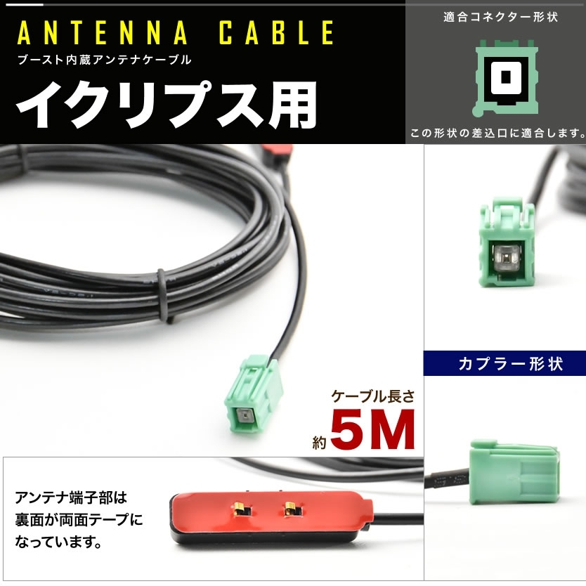 AVN-F01i イクリプス カーナビ 左 1枚+アンテナケーブル L型 フィルム