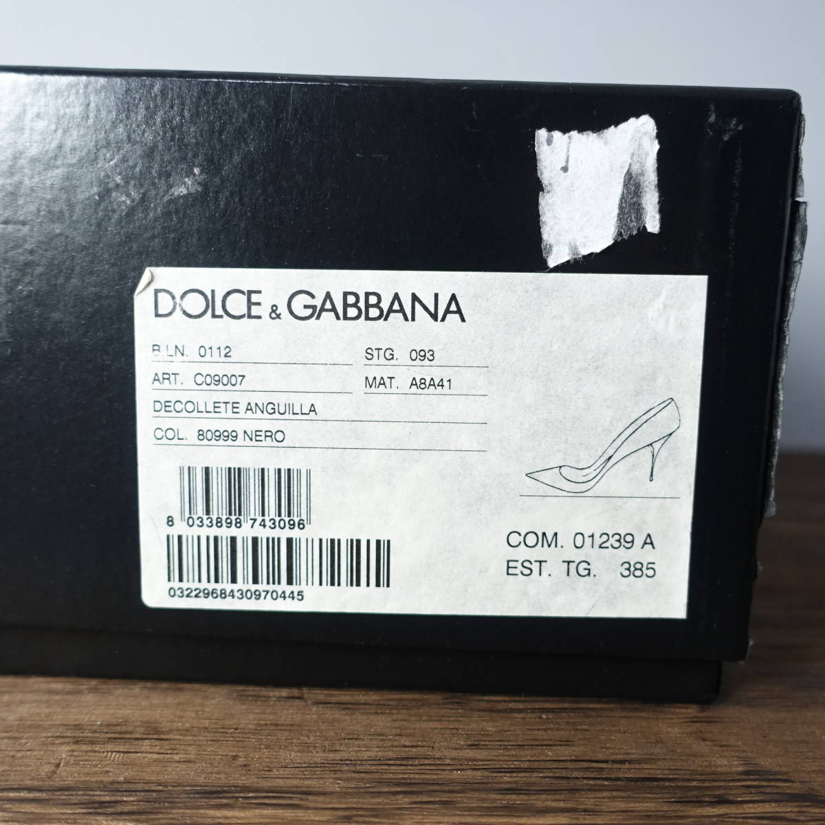 DOLCE&GABBANA/ Dolce & Gabbana /38.5/ Italy made / high heel pumps / black / black / lady's / shoes / shoes / Dolce&Gabbana 