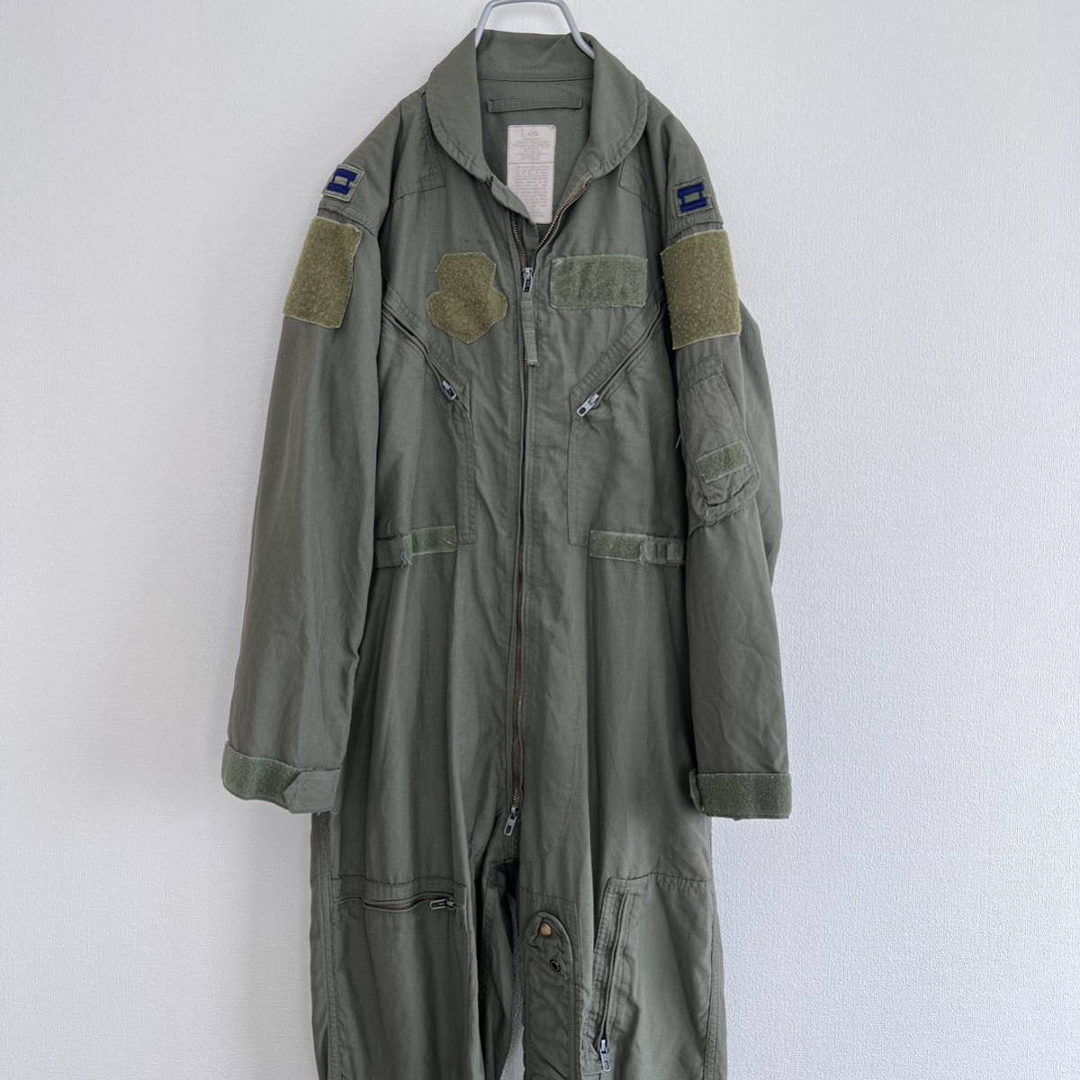 90s US ARMY ミリタリー フライト スーツ ツナギ フライヤーズカバーオールズ ジャンプスーツ 42S