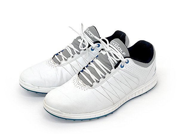 SKECHERS スケッチャーズ 54545 GOLFシューズ スパイクレス ゴルフシューズ ホワイト系 26.5cm アディダス シューズケース付_画像1