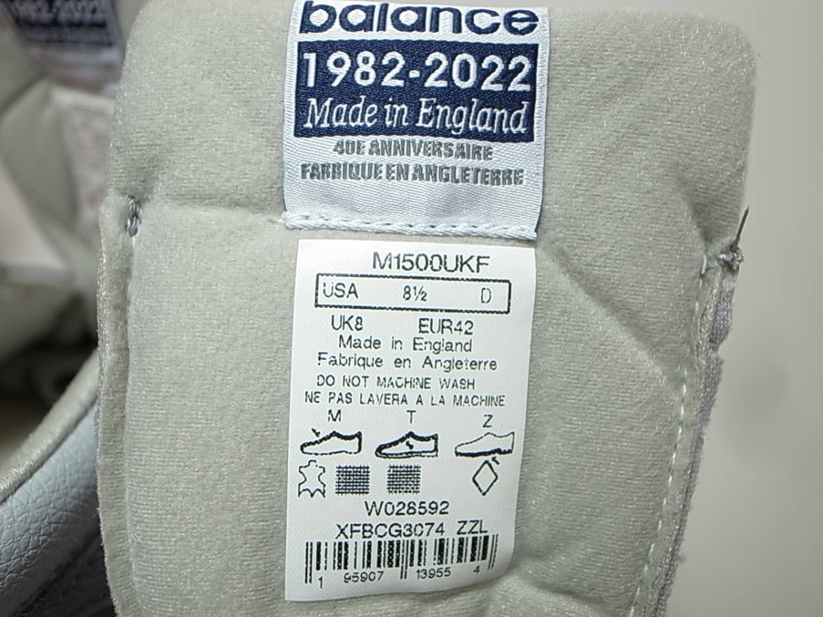 NEW BALANCE UK製 M1500UKF 26 5cm US8 5新品 40TH ANNIVERSARY NEW BALANCE UK製 M1500UKF 26 5cm US8 5新品 40TH ANNIVERSARY