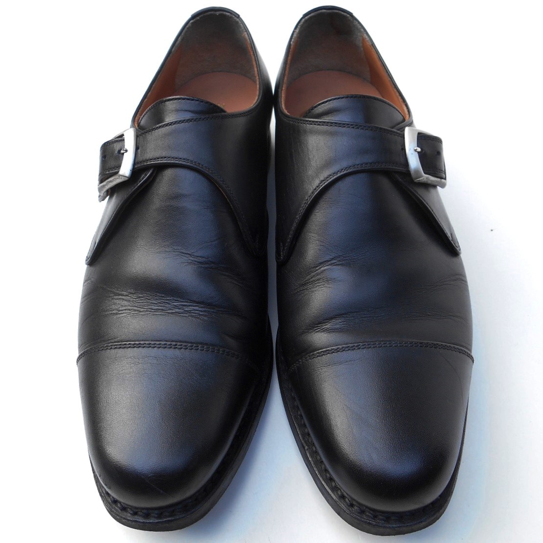 美品 SCOTCH GRAIN 2927BL 黒 25 EEE 牛革レザー ストレート 美品 SCOTCH GRAIN 2927BL 黒 25 EEE 牛革レザー ストレート