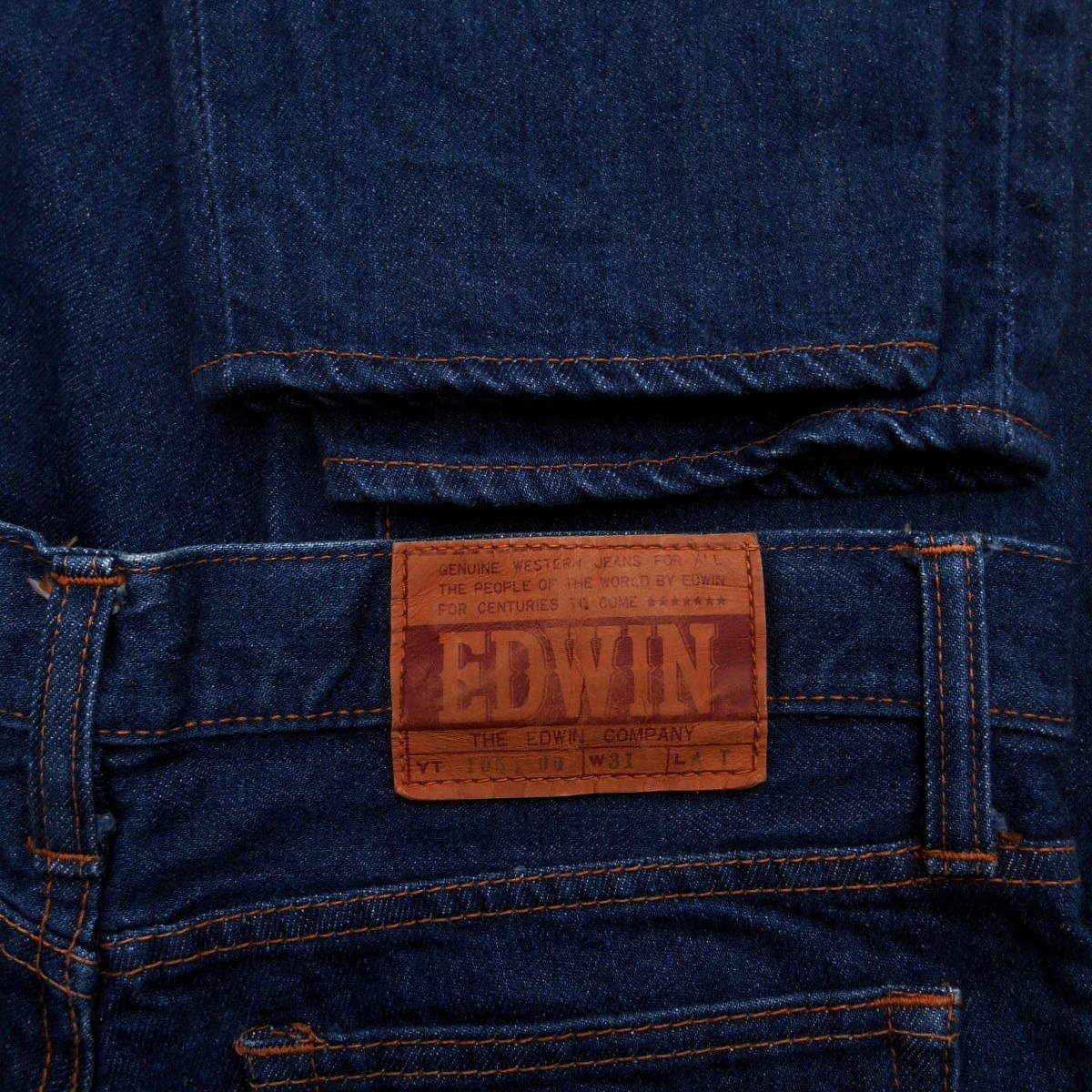  прекрасный товар \'80s OLD EDWIN Edwin 1055-00 31 Vintage . индиго голубой Denim узкие брюки W79 L81 Old цепь стежок 70s