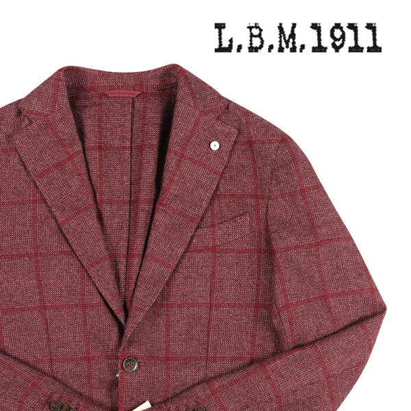 L.B.M.1911（エルビーエム） ジャケット 2888 ワインレッド 48 22436 【W22437】