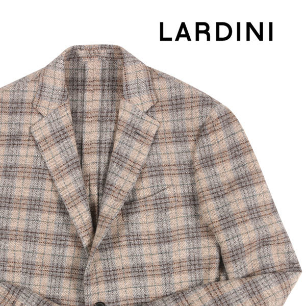 LARDINI（ラルディーニ） ジャケット AS22528AE ベージュ x ブラウン 54 【W22495】 / 大きいサイズ