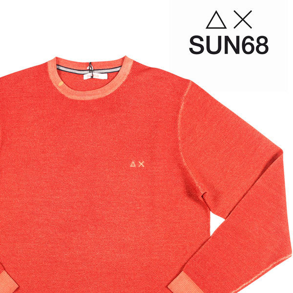 SUN68（サンシックスティーエイト） 丸首セーター K29117 オレンジ L 24164 【W24164】