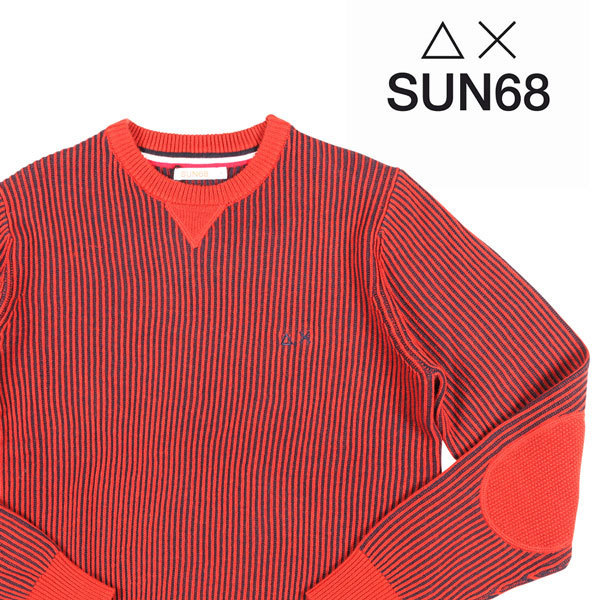 【★安心の定価販売★】 丸首セーター SUN68(サンシックスティーエイト) K29136 【W24150】 24149 L ネイビー x レッド XLサイズ以上 【★安心の定価販売★】 丸首セーター SUN68(サンシックスティーエイト) K29136 【W24150】 24149 L ネイビー x レッド XLサイズ以上