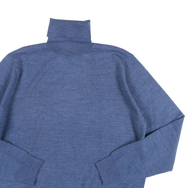 100 ％品質保証 Blu Cashmere（ブルーカシミヤ） 【W22509】 54 ブルー IU109714 タートルネックセーター XLサイズ以上