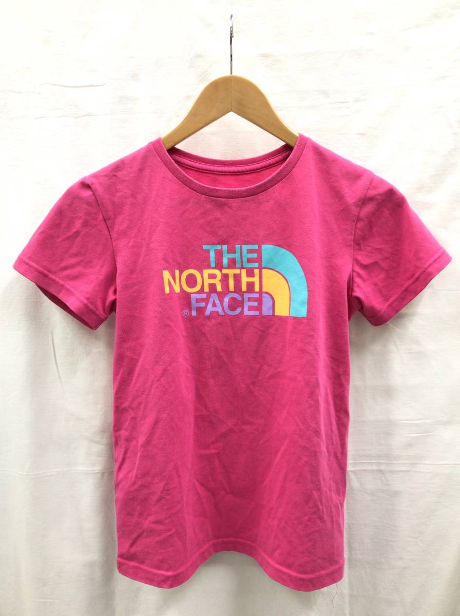 THE NORTH FACE ノースフェイス 半袖Tシャツ ビッグロゴ ピンク 150サイズ 23022402f2_画像1