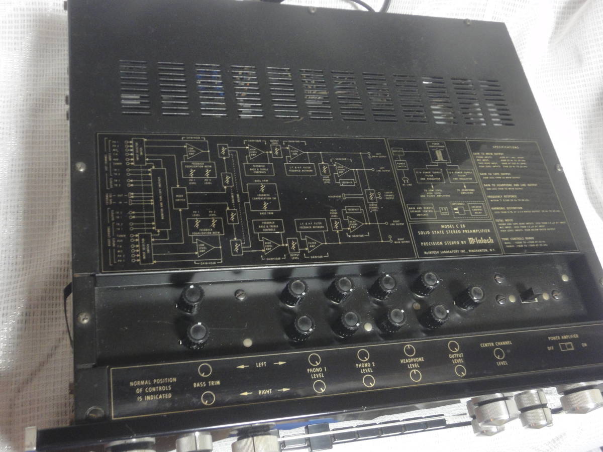 THE MCINTOSH C28 通電のみ確認-