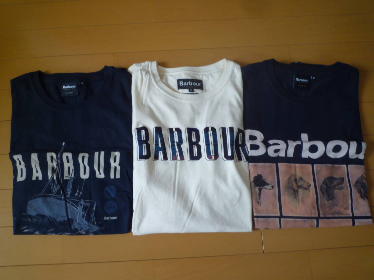 人気No.1】 【未着用あり】Barbour バブアー Tシャツ3枚セット 男性用