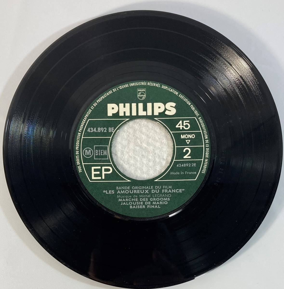 Les amourex du france (1963) Michel * legrand . record EP Philips 434.892 BE