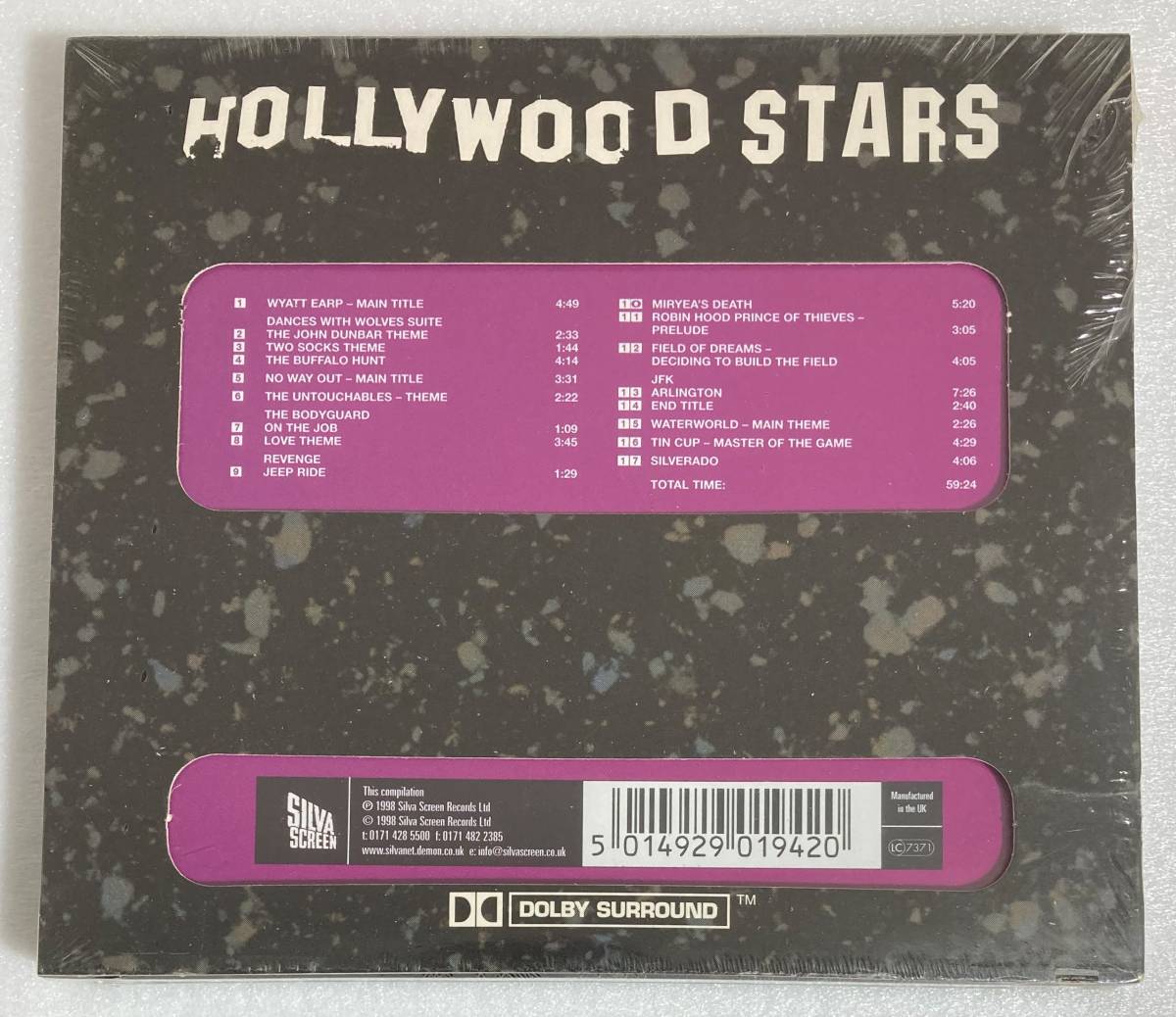 Hollywood Stars / ケヴィン・コスナー主演作品音楽集　19曲 英盤CD Silva Screen FIOLMCD 194 未開封_画像2