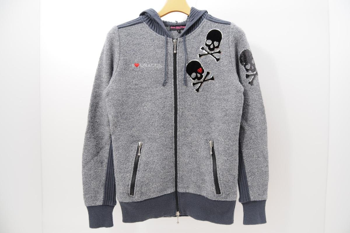 熱販売 coco☆ダンスウィズドラゴン☆長袖ダブルジップニットパーカー