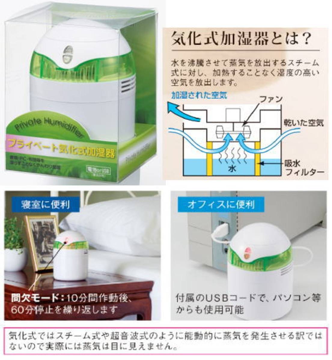 wa-na-TV original private evaporation type humidifier 