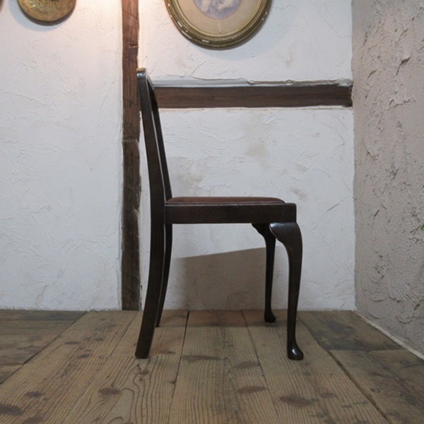 イギリス アンティーク 家具 CC41 クイーンアンチェア ダイニングチェア 椅子 イス 木製 オーク 英国 QUEENANNCHAIR 4069e_画像6
